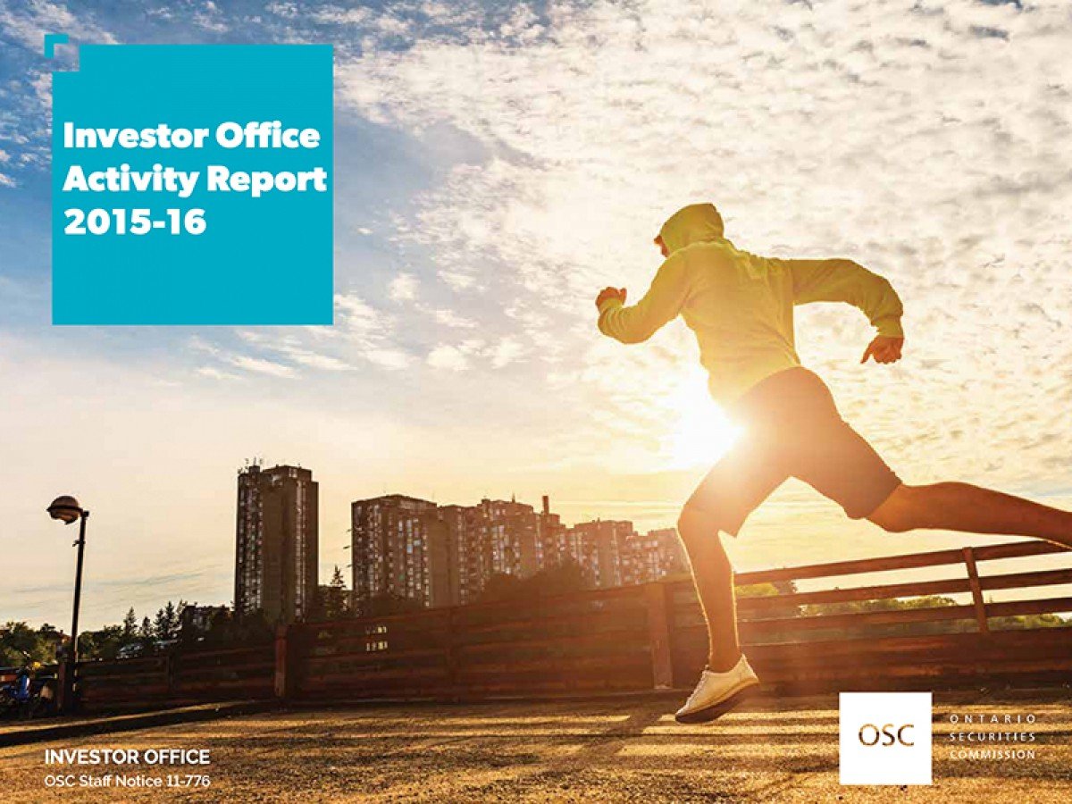 Investor Office Activity Report 2015-2016 cover page